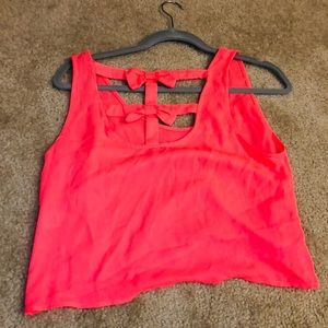 CORAL CHARLOTTE RUSSE CROP TOP!